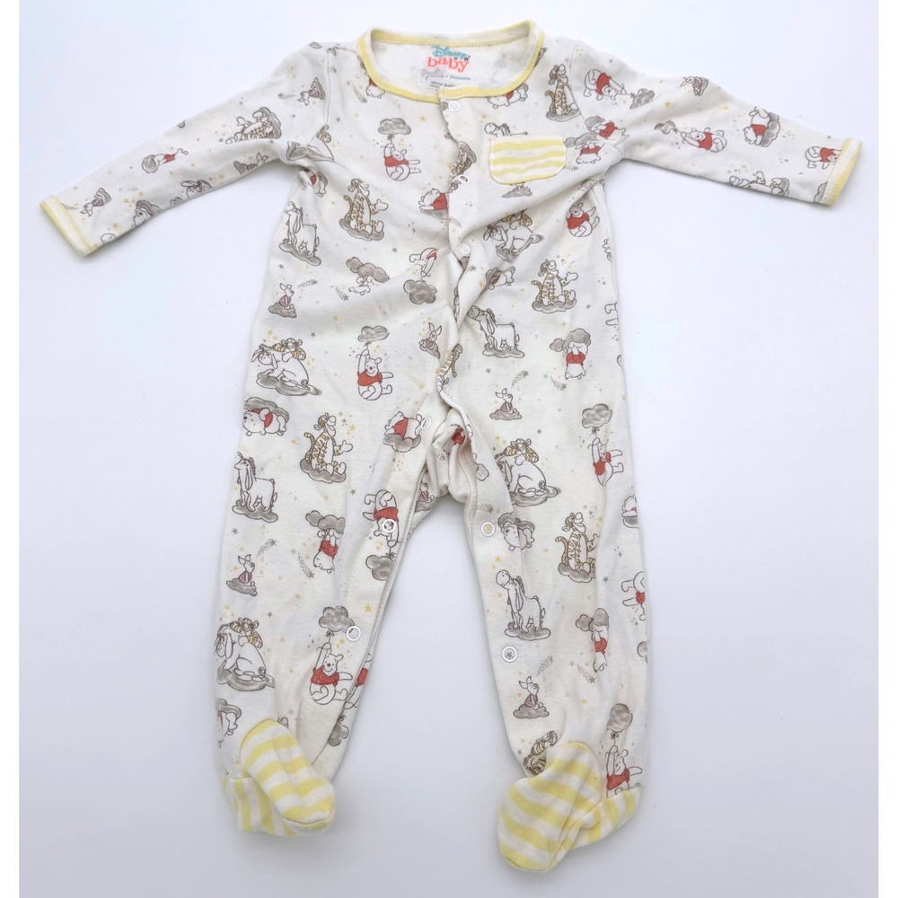 Disney Baby Winnie the Pooh Footed Snap Sleeper Pajamas 3/6M‎